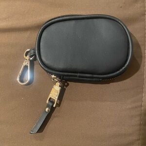 Black Steve Madden  AirPods case , with Gold Hardware